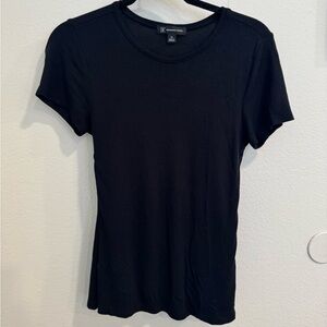 INC International Concepts Black Short Sleeve Tee